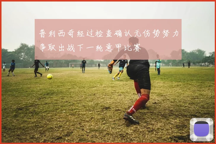 普利西奇经过检查确认无伤势努力争取出战下一轮意甲比赛
